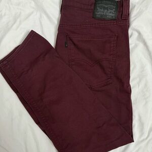 Levi's Red Straight Jeans Eye-Catching Style